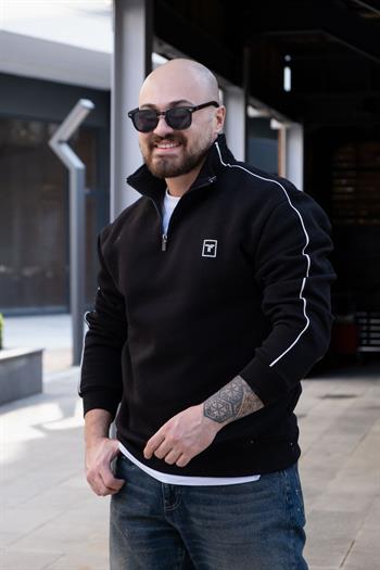 Yarım Fermuarlı Şardonlu Sweatshirt (SVTS30)