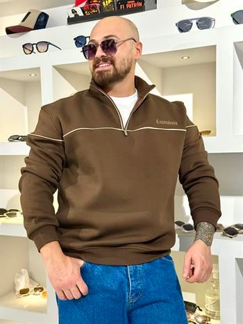 Yarım Fermuarlı Şardonlu Sweatshirt (SVTKA65)