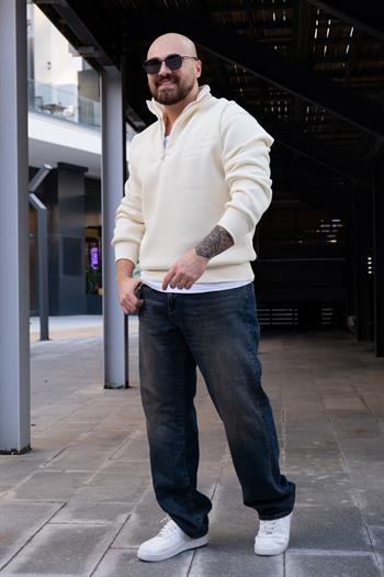 Yarım Fermuarlı Şardonlu Sweatshirt (SVTKR31)
