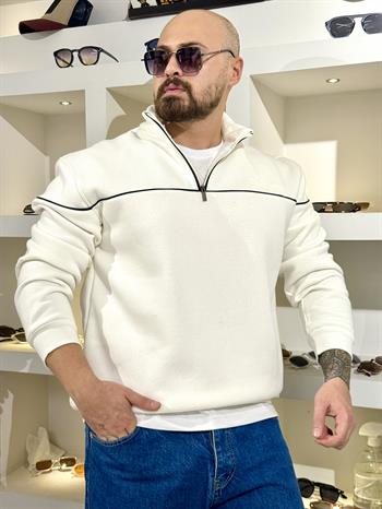 Yarım Fermuarlı Şardonlu Sweatshirt (SVTB65)