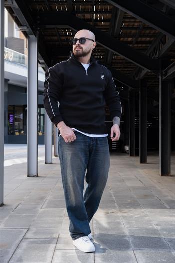 Yarım Fermuarlı Şardonlu Sweatshirt (SVTS30)