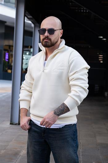 Yarım Fermuarlı Şardonlu Sweatshirt (SVTKR31)