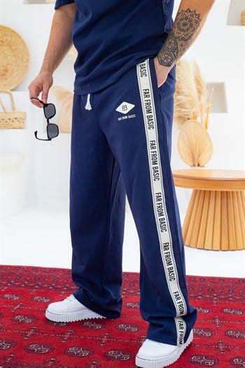 Yazı Ve Şeritli Oversize Alt/Üst Takım (TKL56)