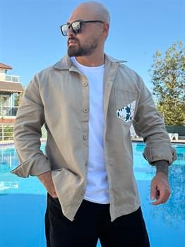 Yeni Sezon Gabardin Kumaş Cep Detaylı Gömlek (GMKR41)