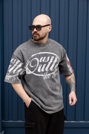 Yıkamalı Baskılı Oversize T-Shirt (TSG14)