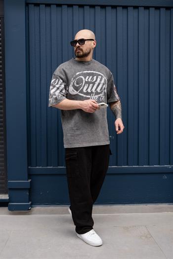 Yıkamalı Baskılı Oversize T-Shirt (TSG14)