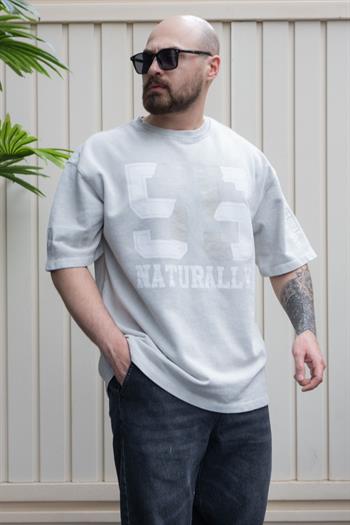 Yıkamalı Baskılı Oversize T-Shirt (TSG24)