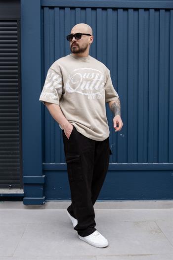 Yıkamalı Baskılı Oversize T-Shirt (TSK14)