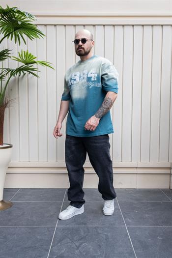 Yıkamalı Baskılı Oversize T-Shirt (TSM23)