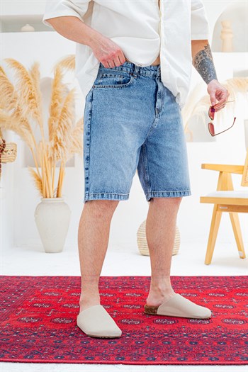 Yıkamalı Denim Jean Şort (ŞR03)