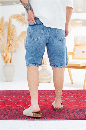 Yıkamalı Denim Jean Şort (ŞR03)
