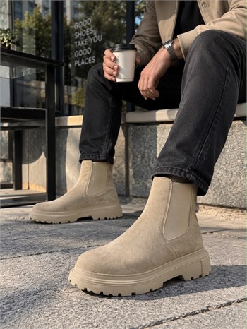 Yüksek Taban (5 Cm) Yanı Lastikli Chelsea Bot (AYKK23)