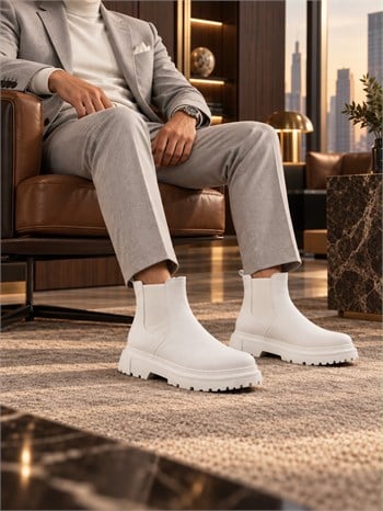 Yüksek Taban (5 Cm) Yanı Lastikli Chelsea Bot (AYKB23)