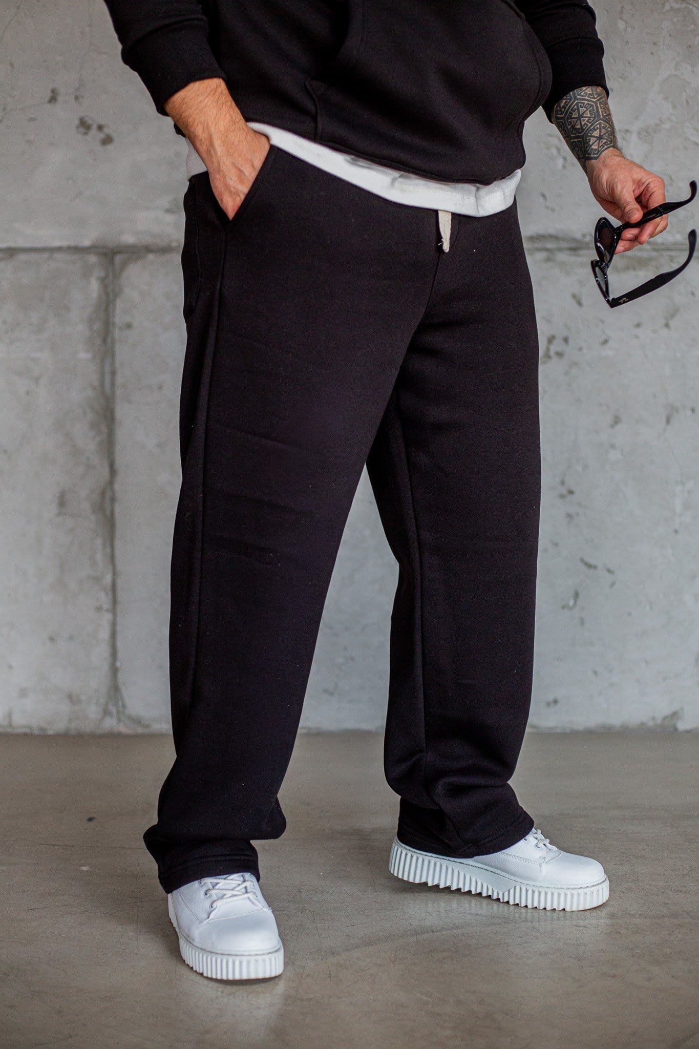 Baggy Kalıp 3 İplik Şardonlu Kumaş Eşofman (JGS81)