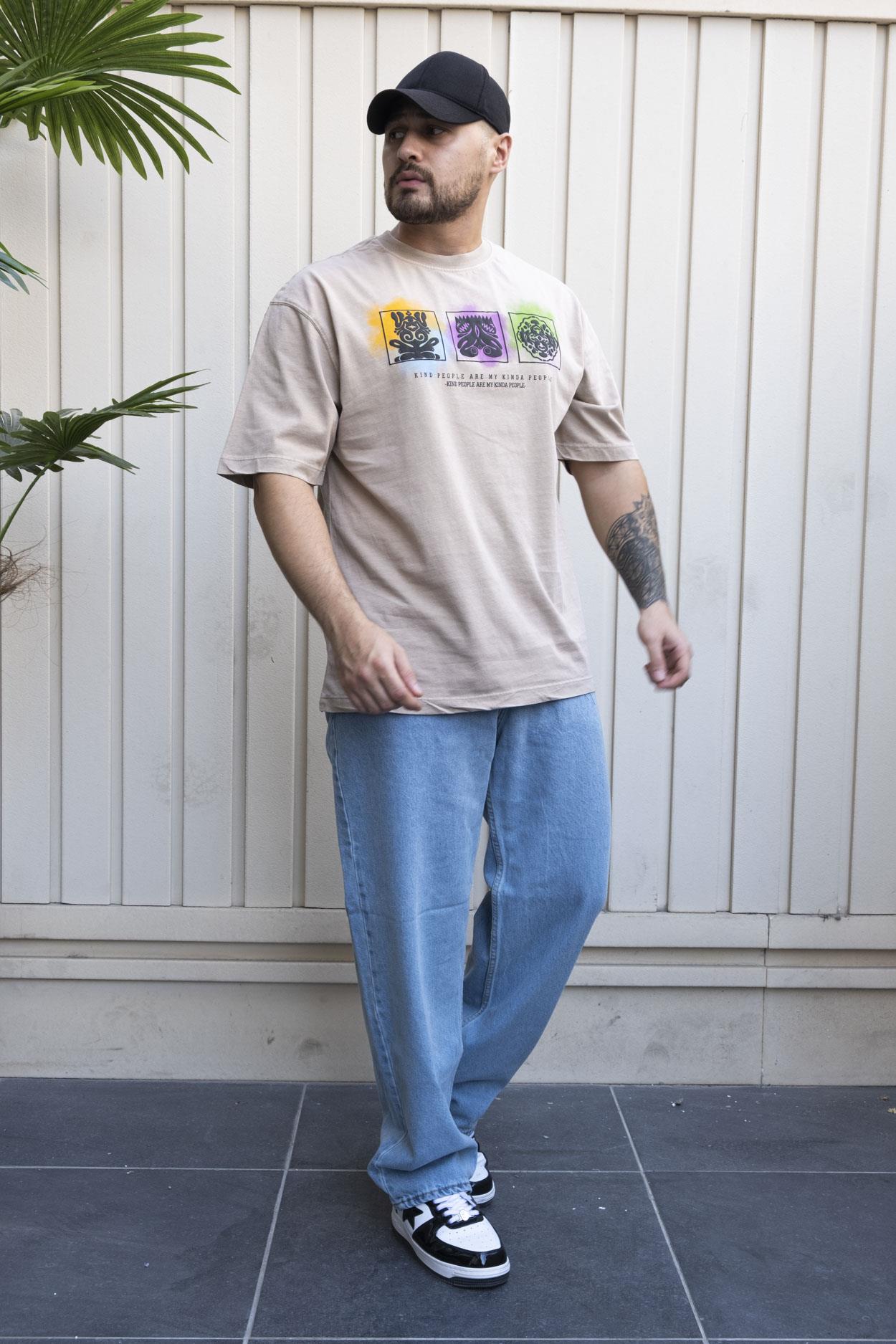 Baskılı Oversize T-Shirt (YTK08)
