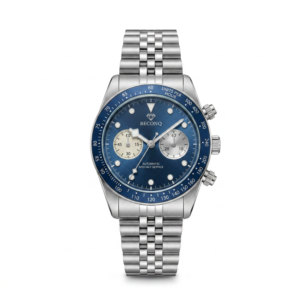 Beconq Apex Chronograph Çelik Kordon Erkek Kol Saati (83)
