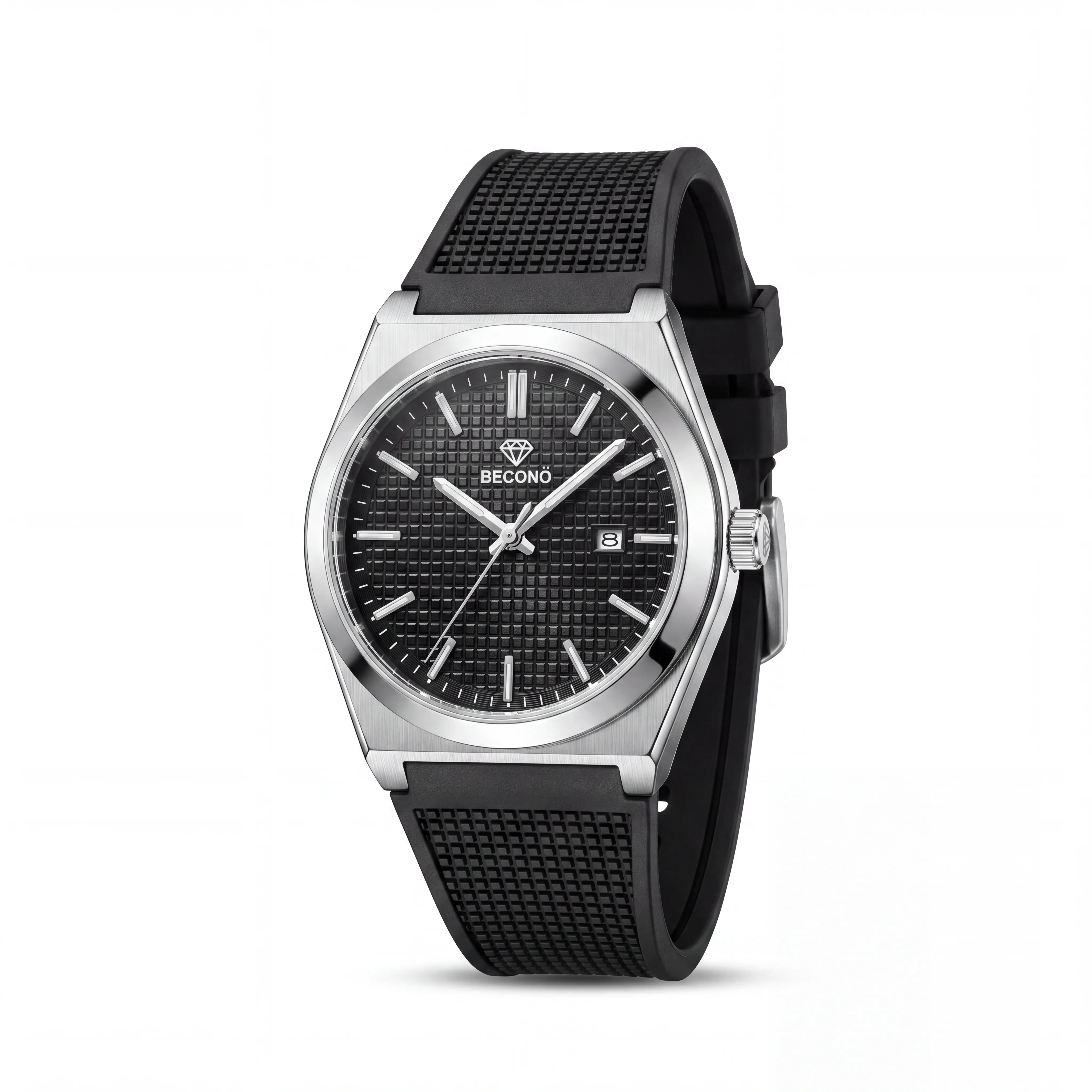 Beconq Texture Silikon Kordon Sportif Erkek Kol Saati (124)
