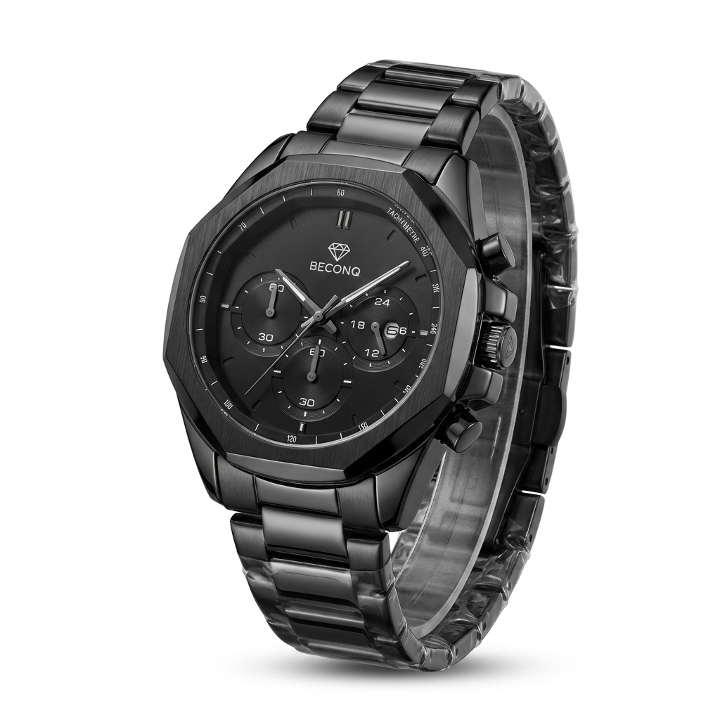Beconq Vanguard Chronograph Çelik Kordon Erkek Kol Saati (88)