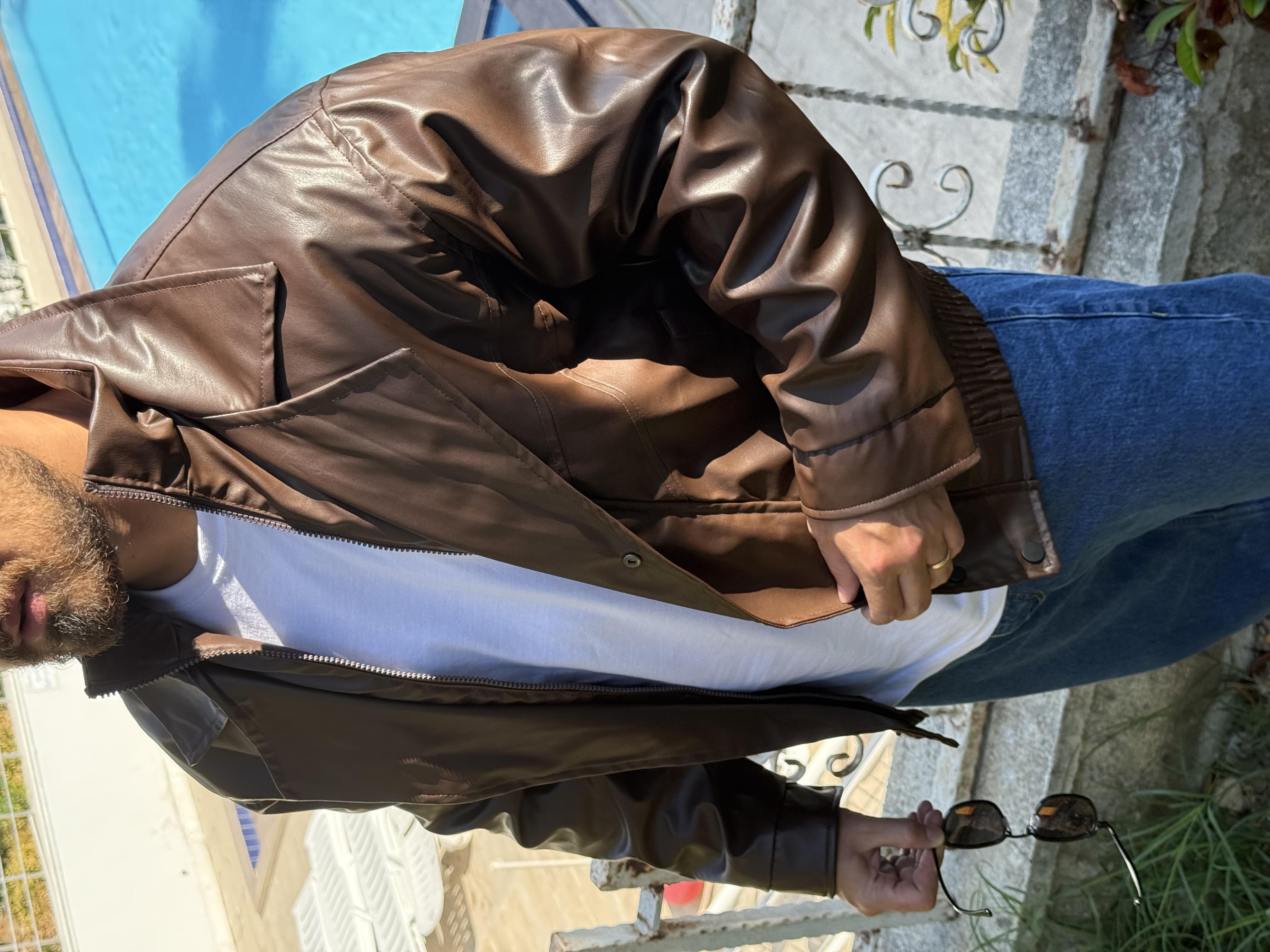 Bomber Dolgulu Deri Mont (MTKA43)