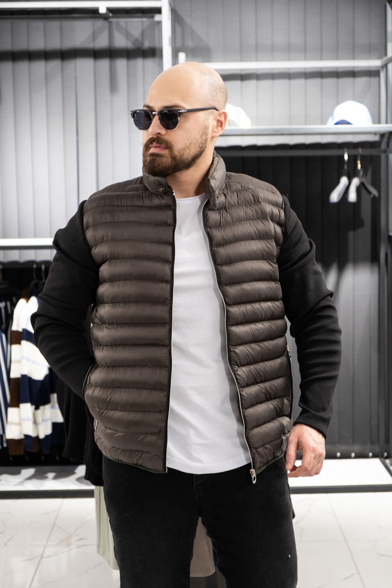 Çelik Dokuma Kol Detaylı Şişme Mont (MOY02)