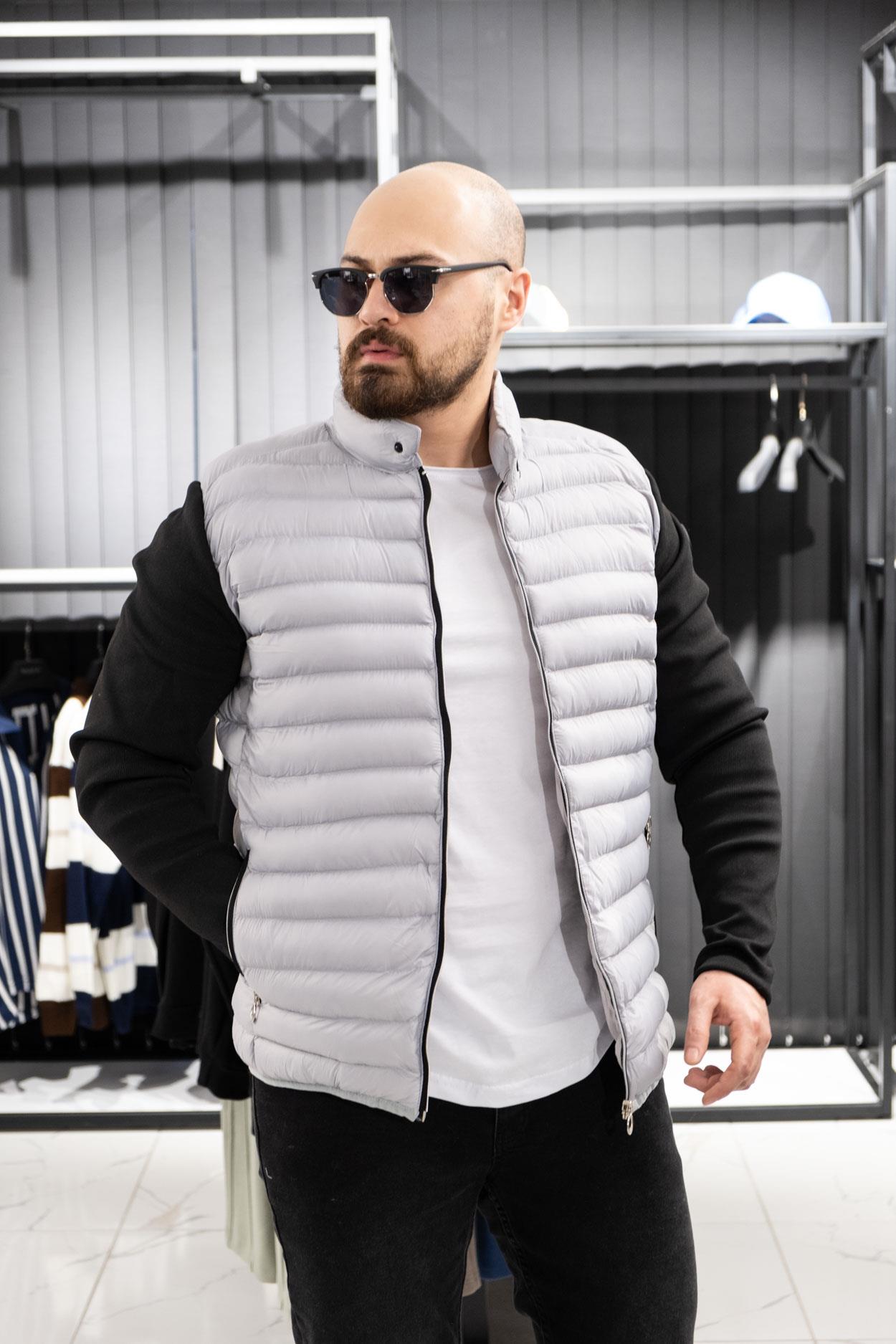 Çelik Dokuma Kol Detaylı Şişme Mont (MOG02)