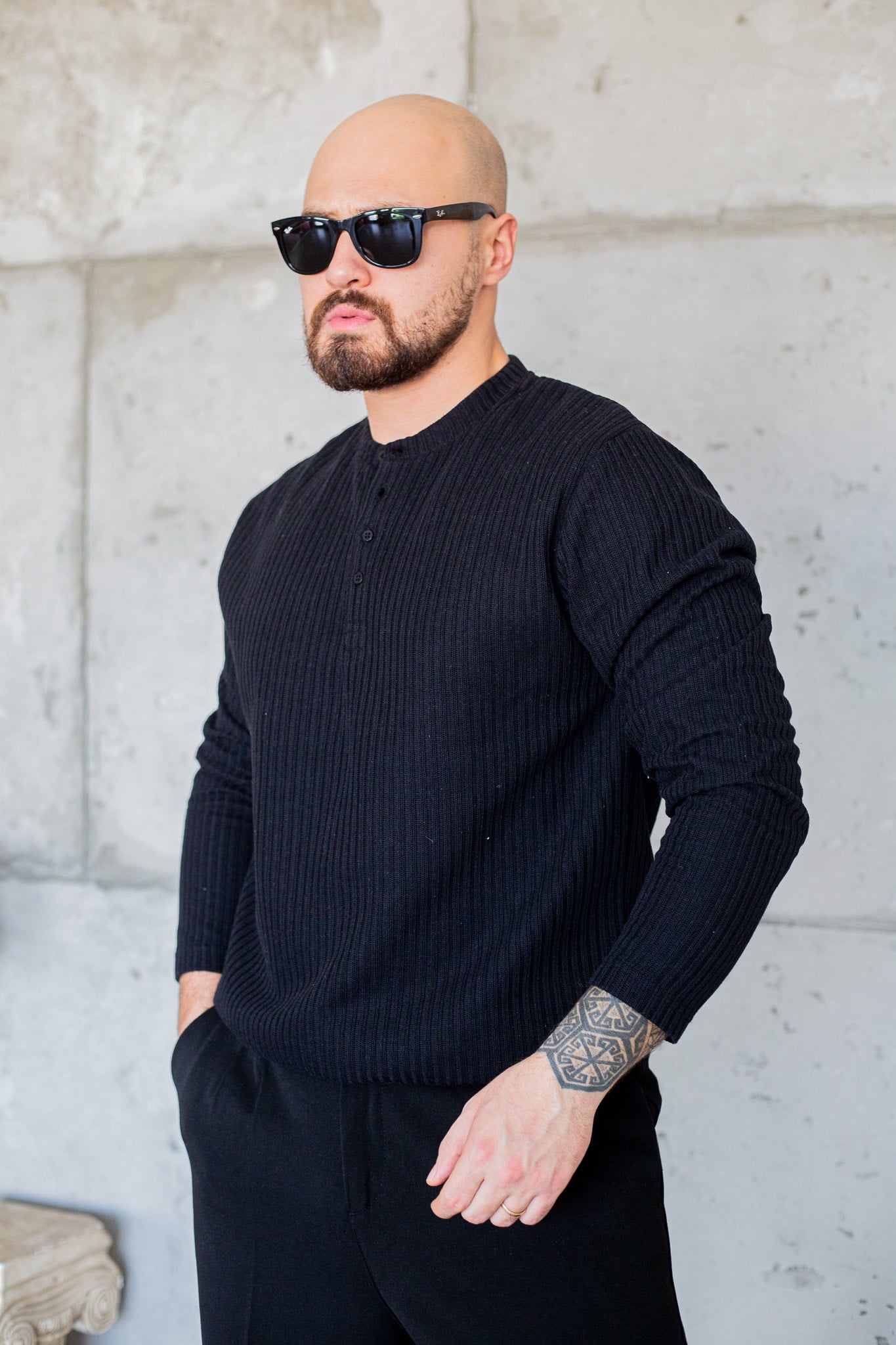 Çizgi Detalı Düğmeli Sweatshirt (SVTS119)