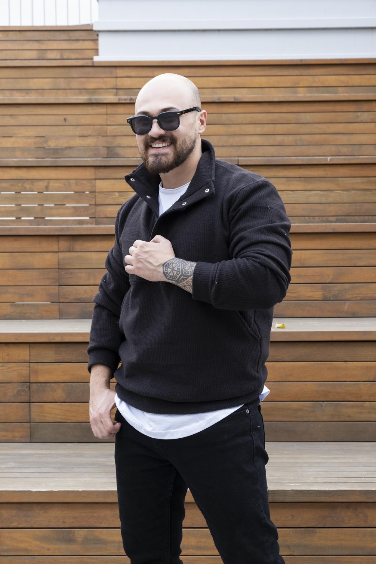 Düğmeli Rahat Kalıp Sweatshirt (SVTS26)