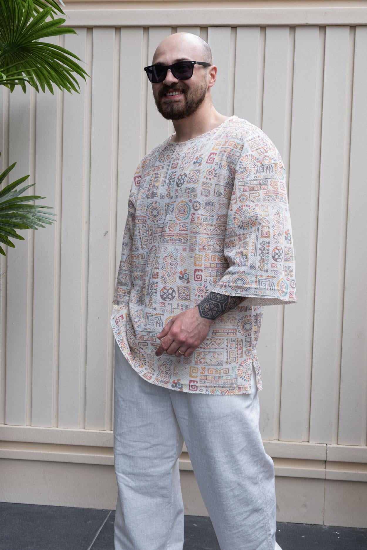 Fakir Kol Dijital Baskılı Oversize T-Shirt (TS18)