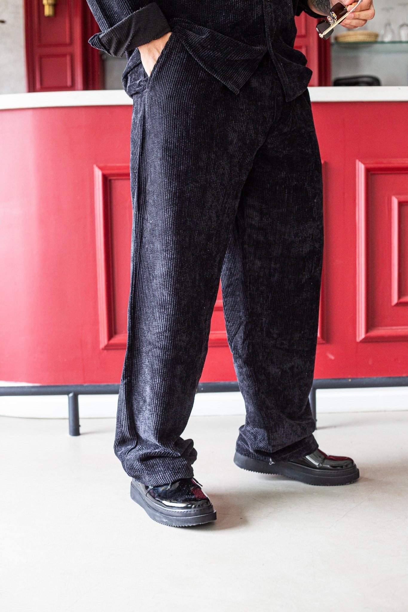 Fitilli Kadife Kumaş Baggy Jogger (JGS75)