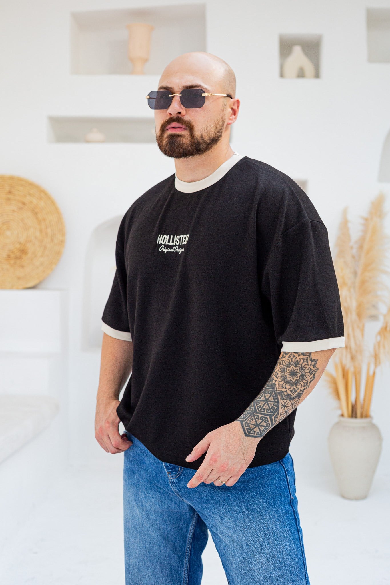 Göğüs Nakış Detaylı Oysho Kumaş T-shirt (TSS101)