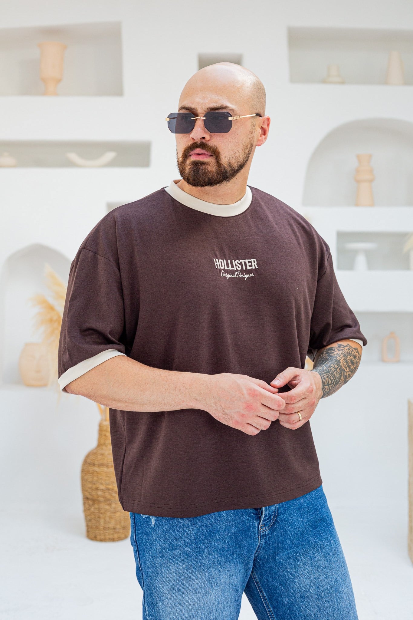 Göğüs Nakış Detaylı Oysho Kumaş T-shirt (TSKA101)