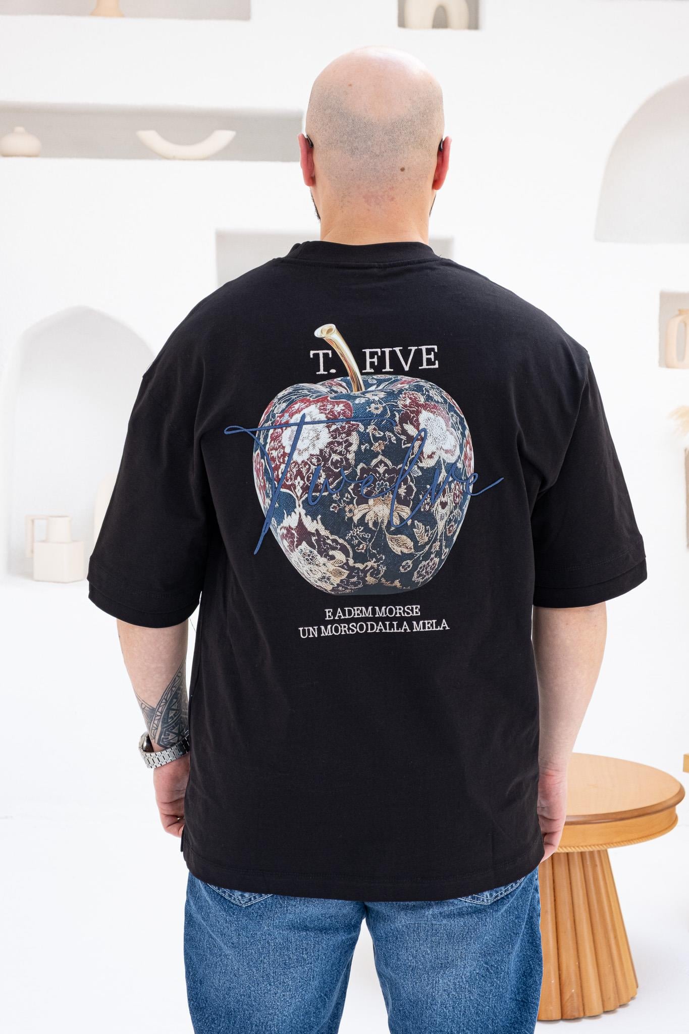 Göğüs Sırt Baskılı Ve Nakışlı Oversize T-shirt(TSS55)