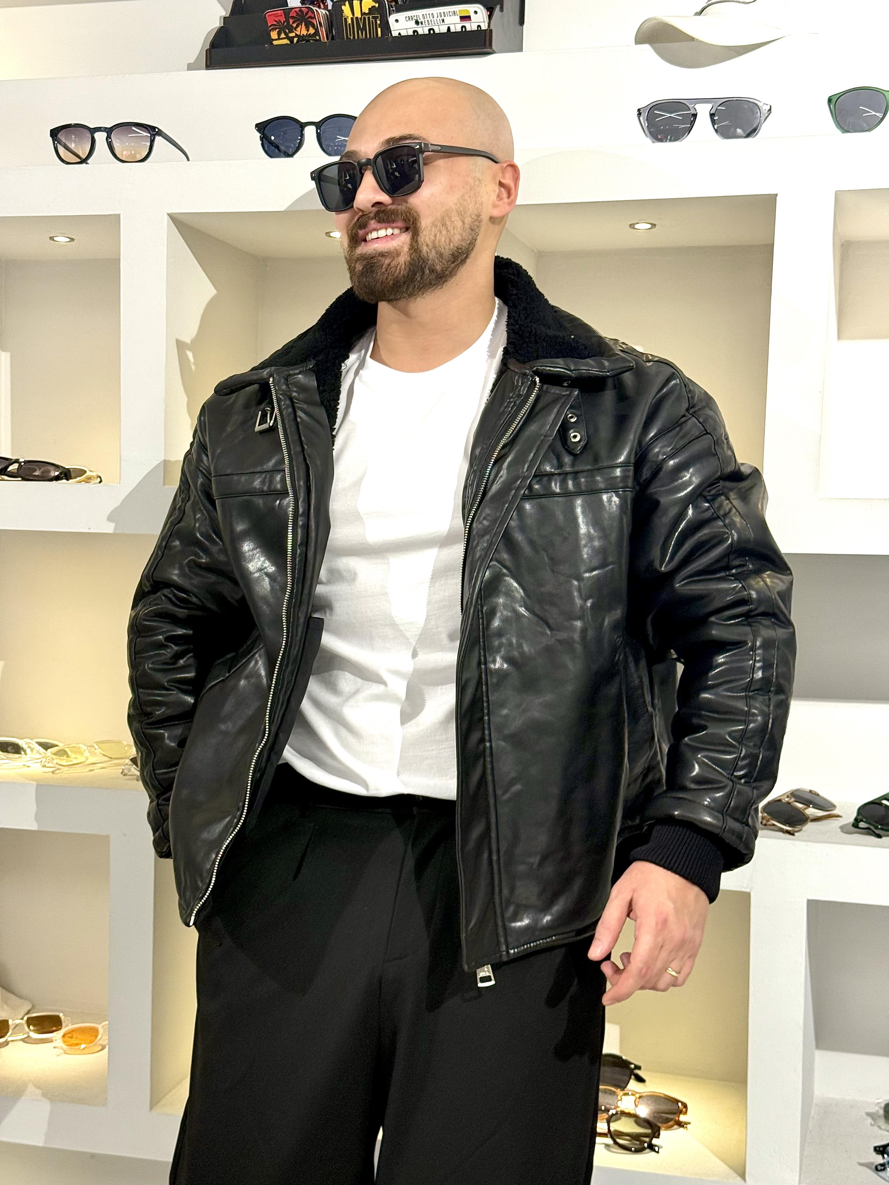 İçi Kürklü Rahat Kalıp Deri Mont (MTS57)