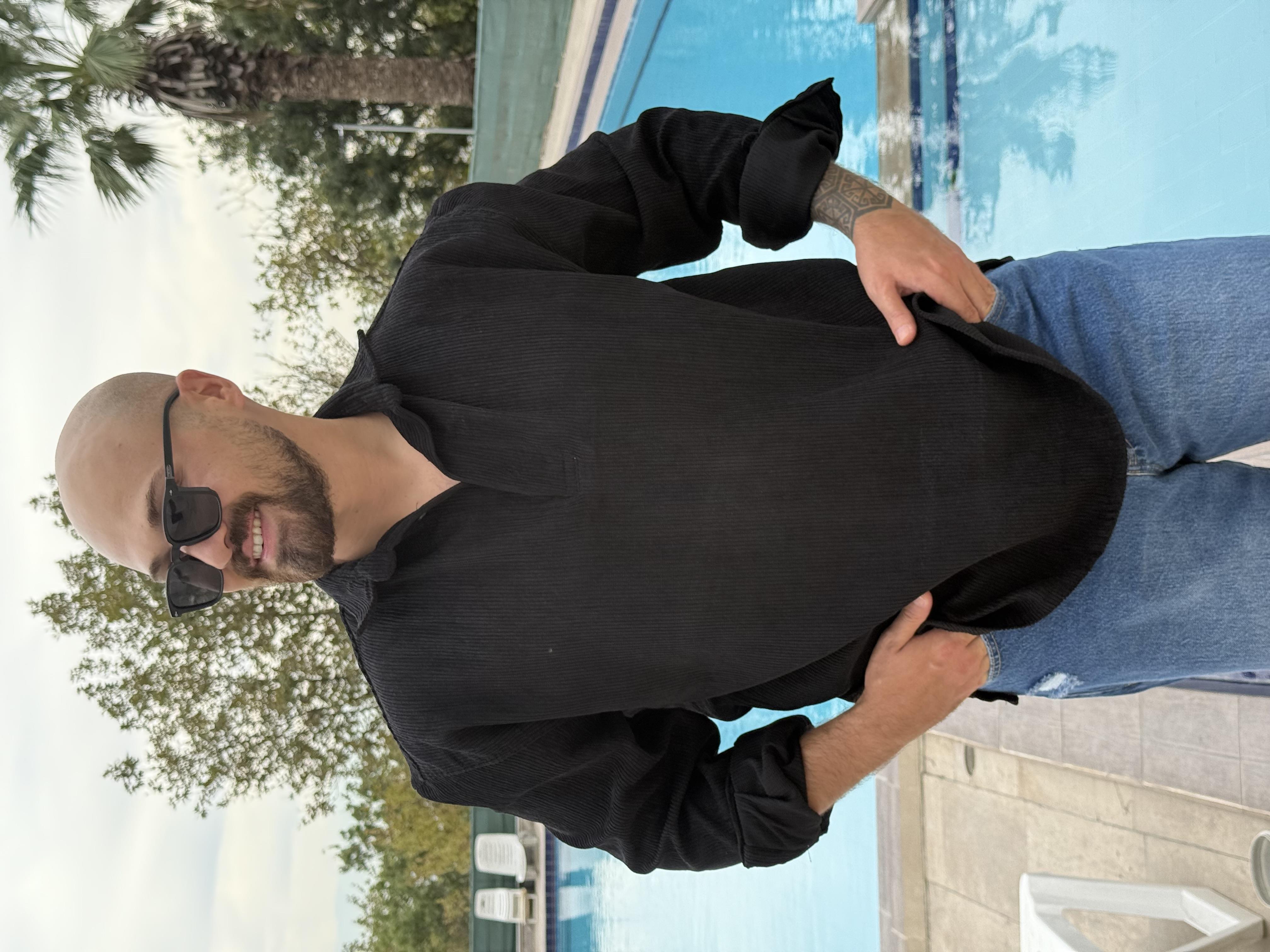 Kadife Polo Yaka Oversize Sweatshirt (SVTS46)