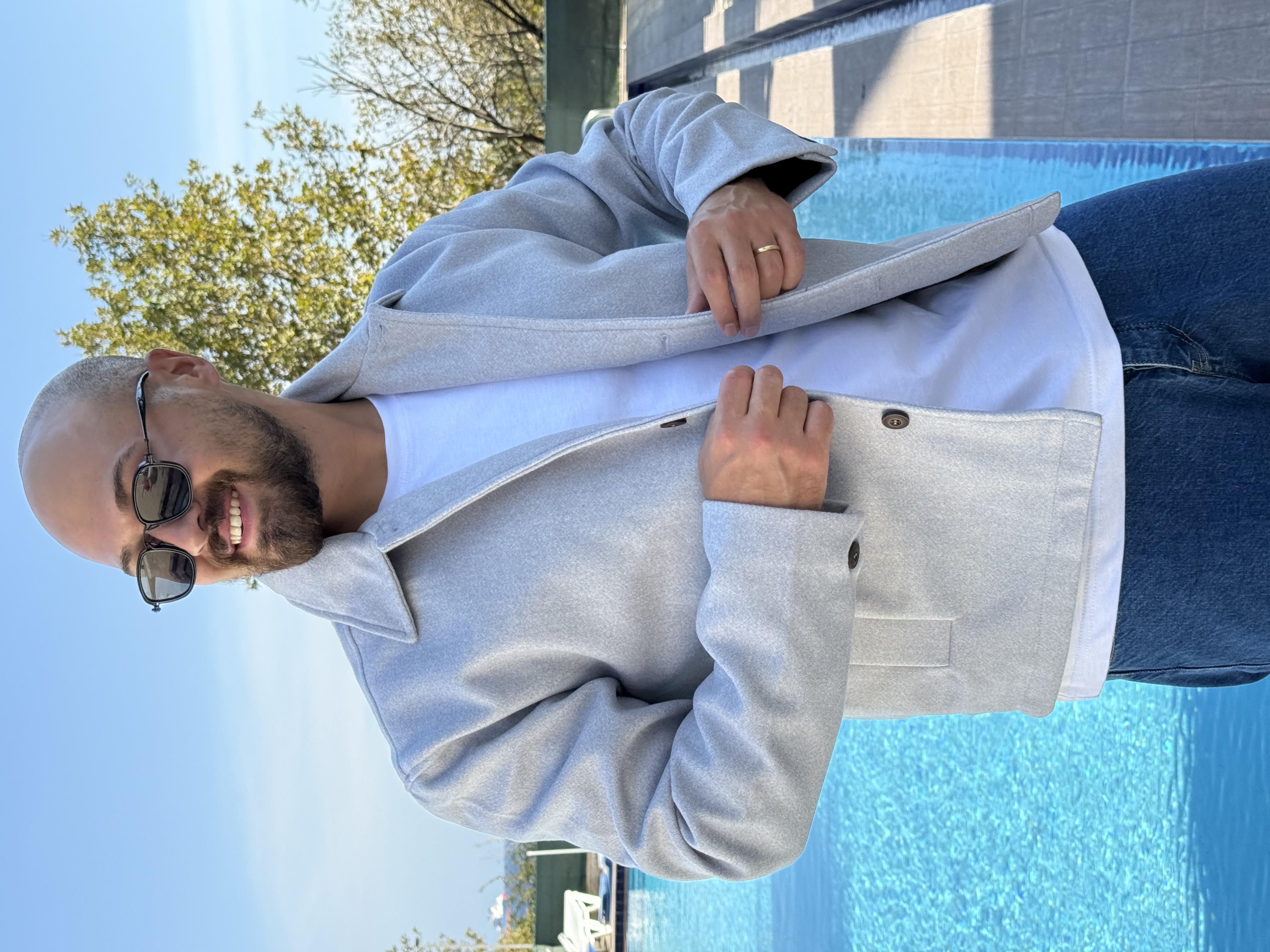 Kalın Kaşe Kumaş Rahat Kalıp Ceket (MEVG45)