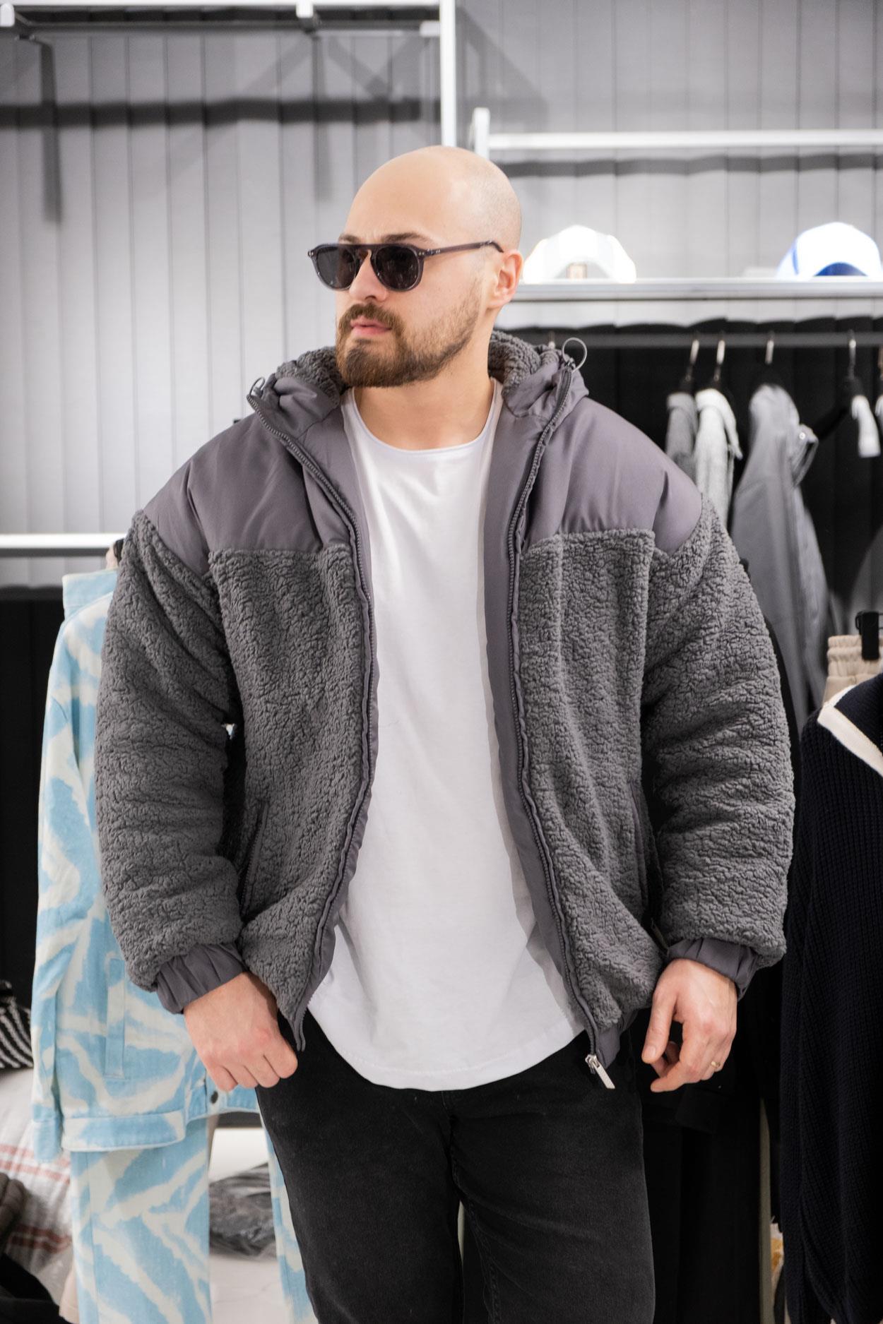 Kapüşonlu Dolumlu Peluş Mont (MOG07)