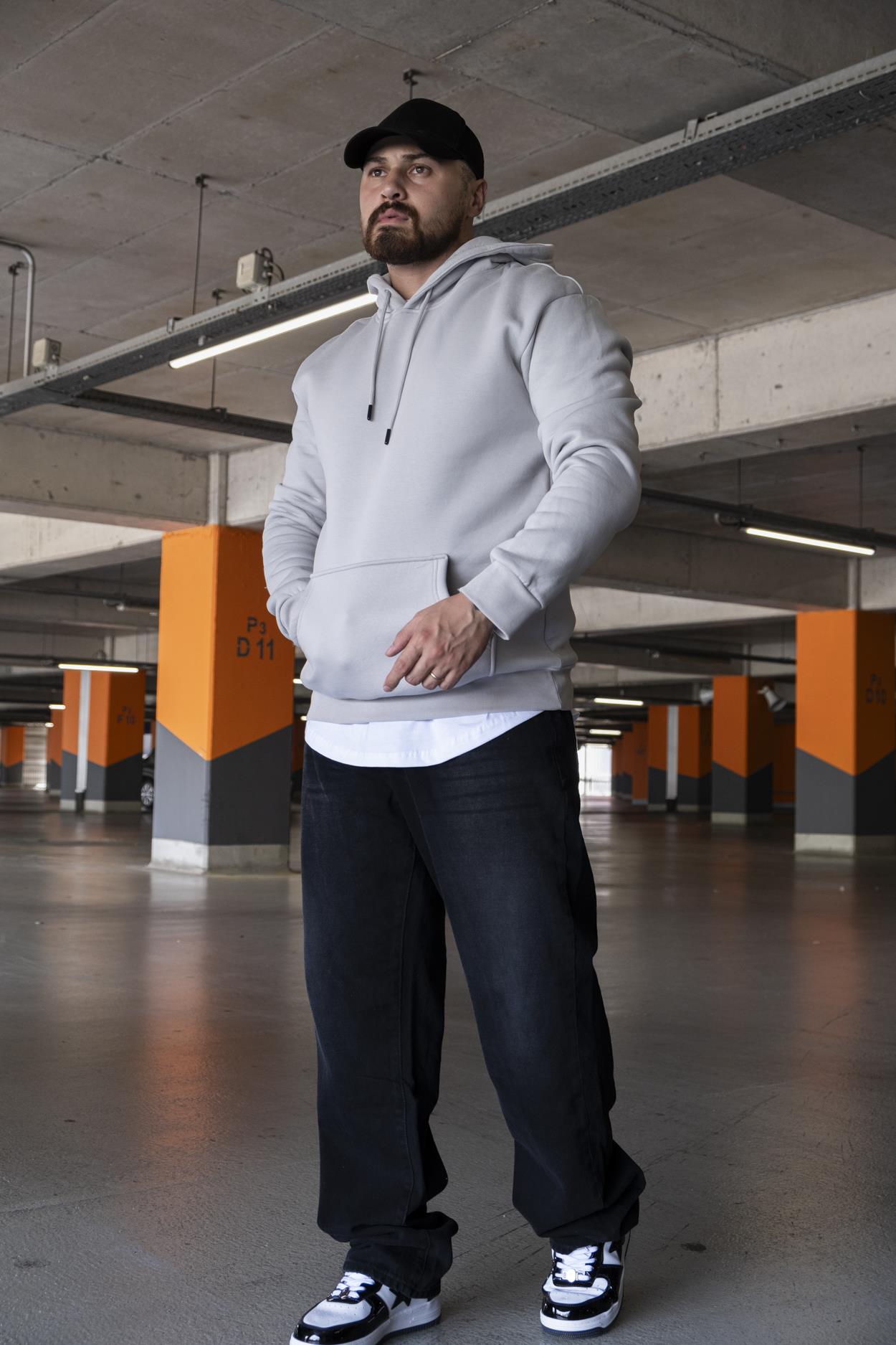 Kapüşonlu Şardonlu Oversize Sweatshirt (SVTG08)