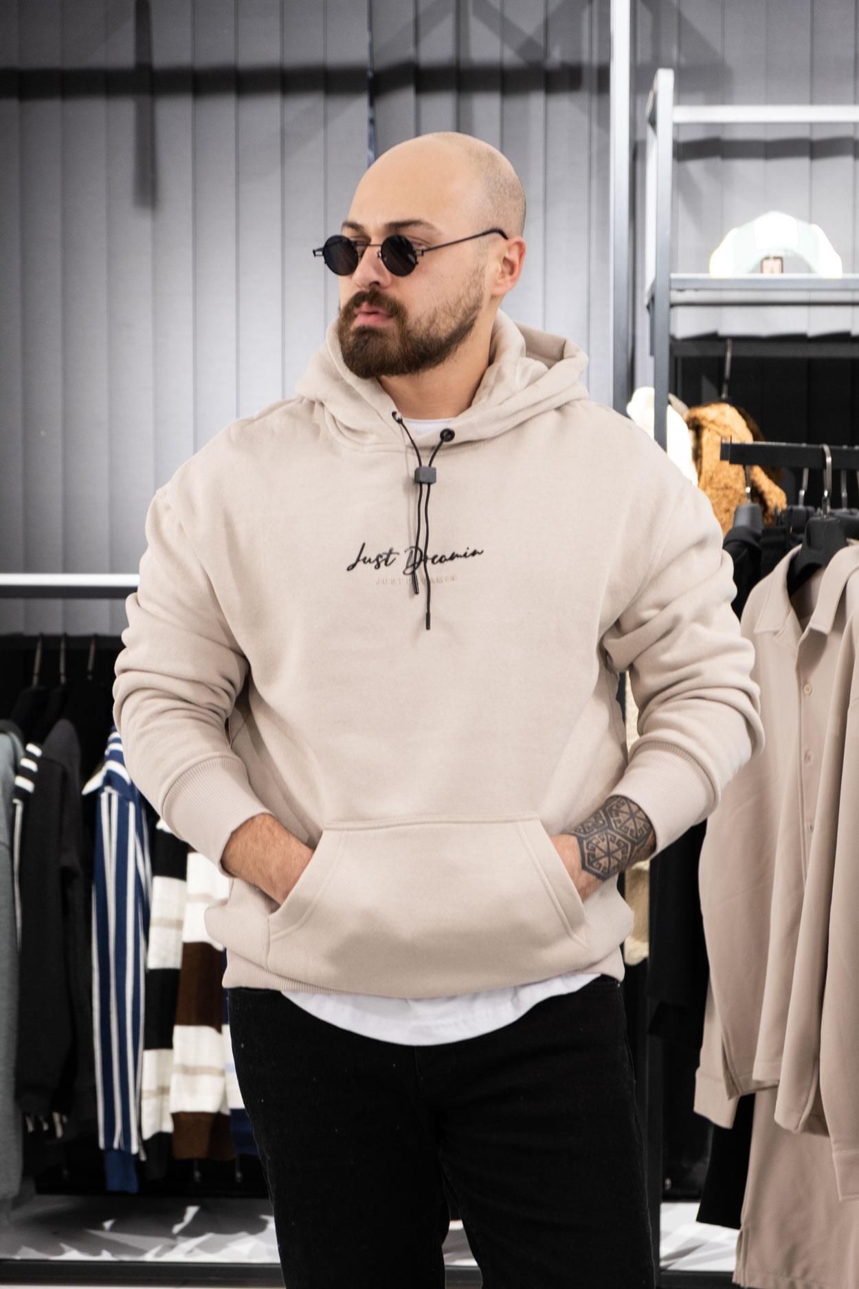 Kapüşonlu Şardonlu Sweatshirt (K-SWTAK4)