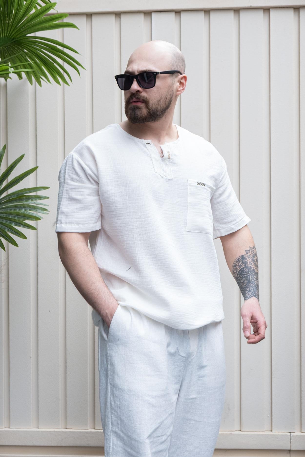 Keten Kumaş Bohem T-Shirt (TSB21)