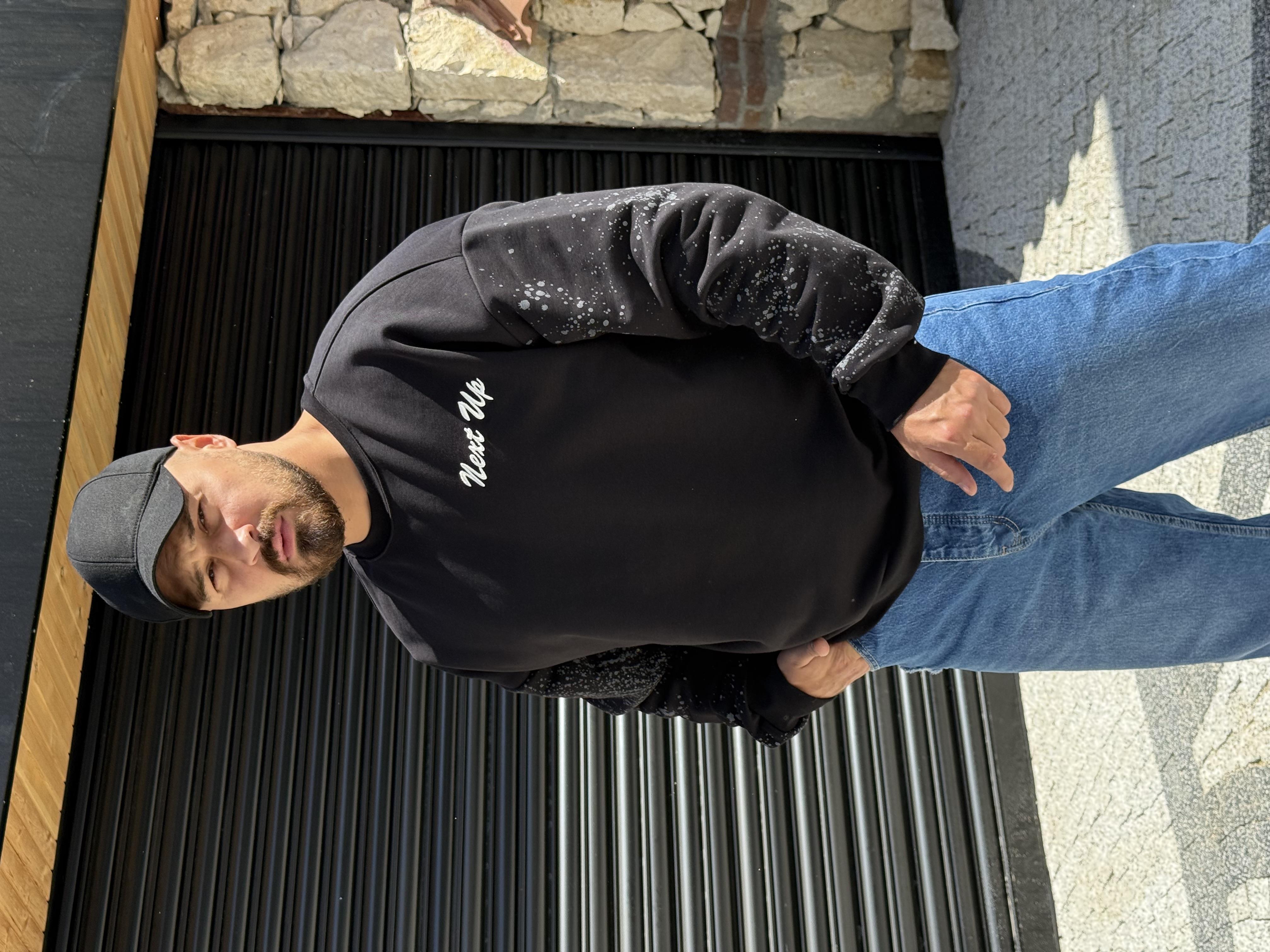 Kol Detaylı Üç İplik Oversize Sweatshirt (SVTS54)