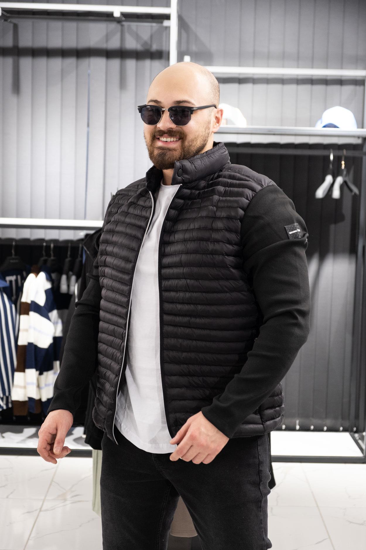 Kumaş Kol Detaylı Şişme Mont (MOS05)