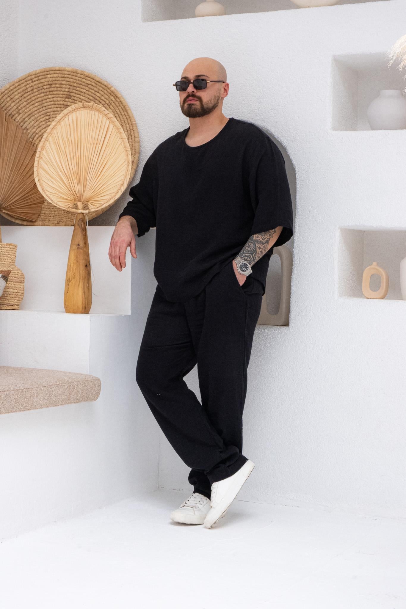 Müslin Kumaş Oversize Fakir Kol Alt Üst Takım (TKS35)