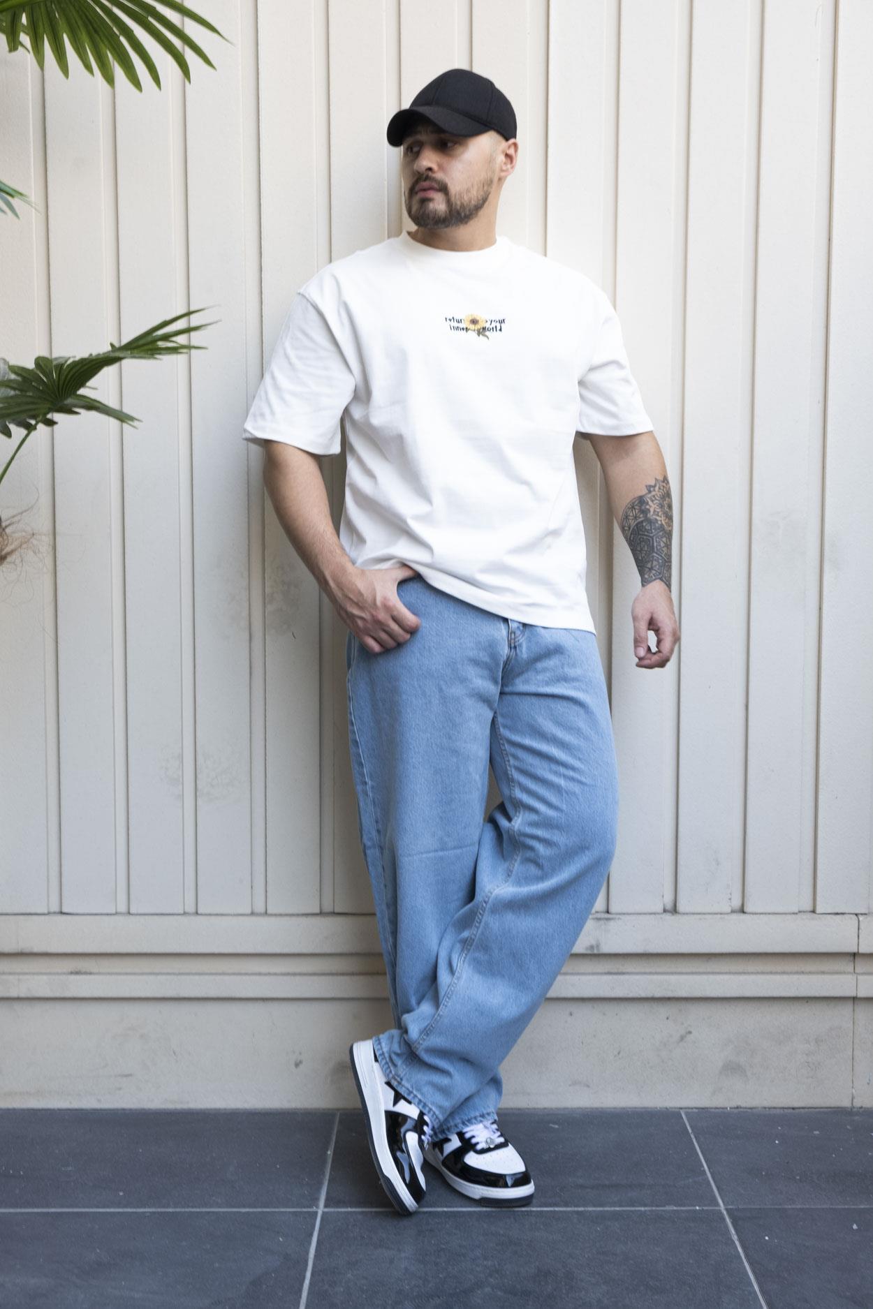 Nakışlı,Baskılı Oversize T-Shirt (YTB07)