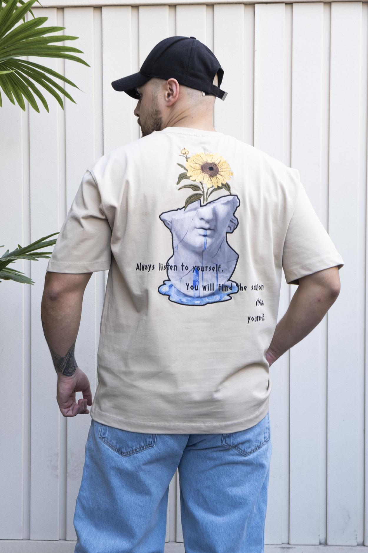 Nakışlı,Baskılı Oversize T-Shirt (YTK07)