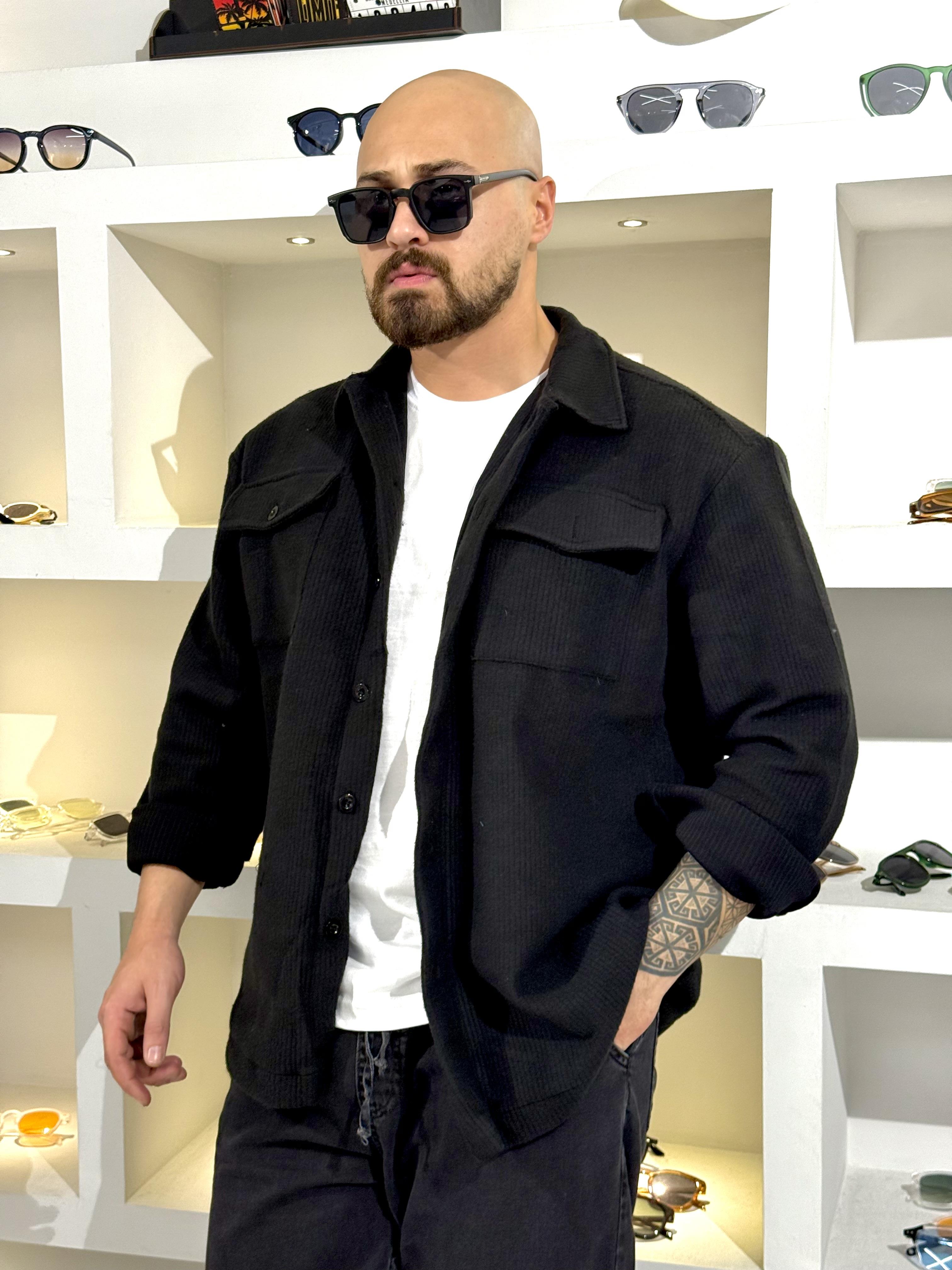 Oversize Sırtı Nakışlı Yumuşak Dokulu Gömlek (GMS54)