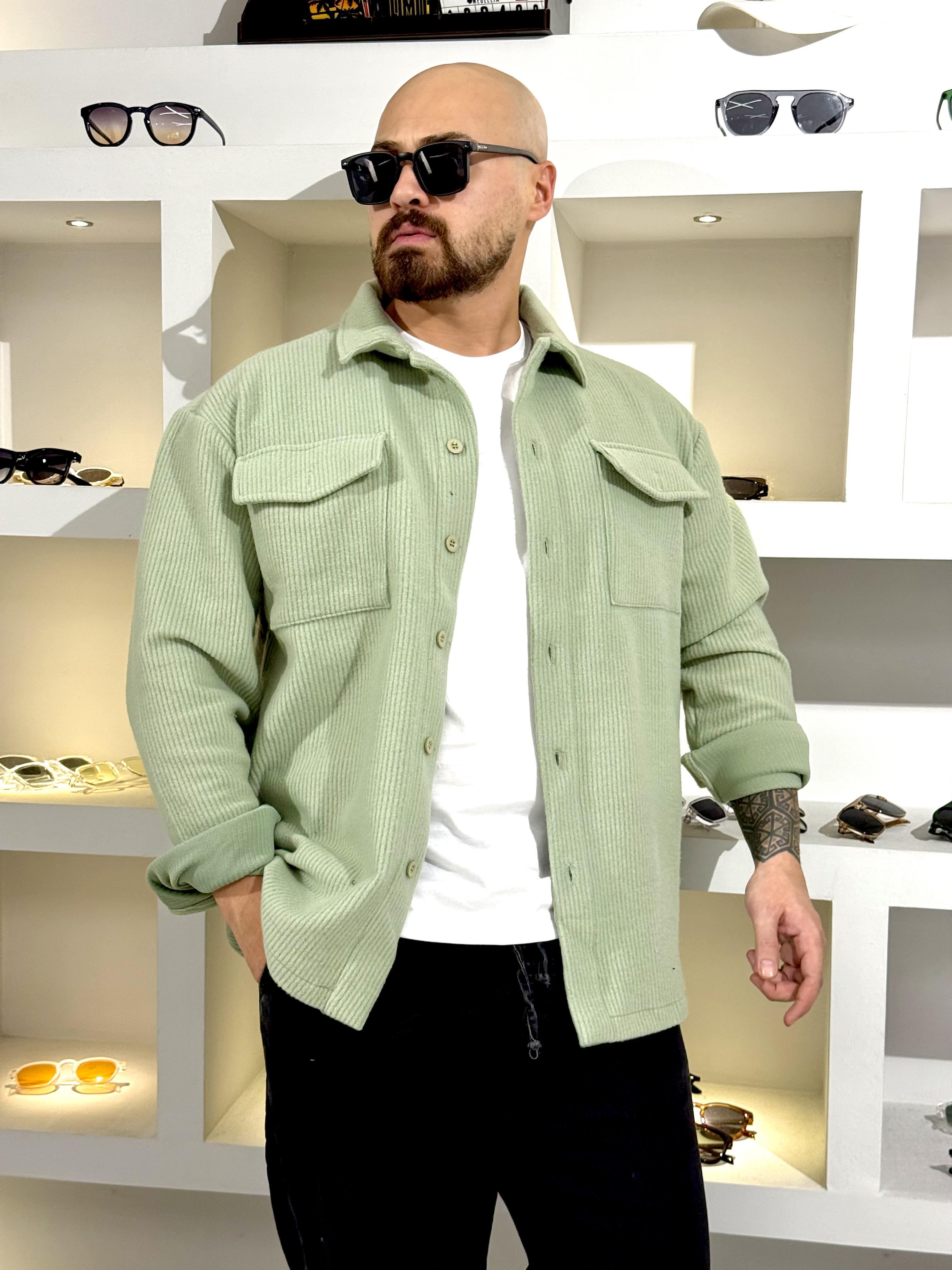 Oversize Sırtı Nakışlı Yumuşak Dokulu Gömlek (GMY54)