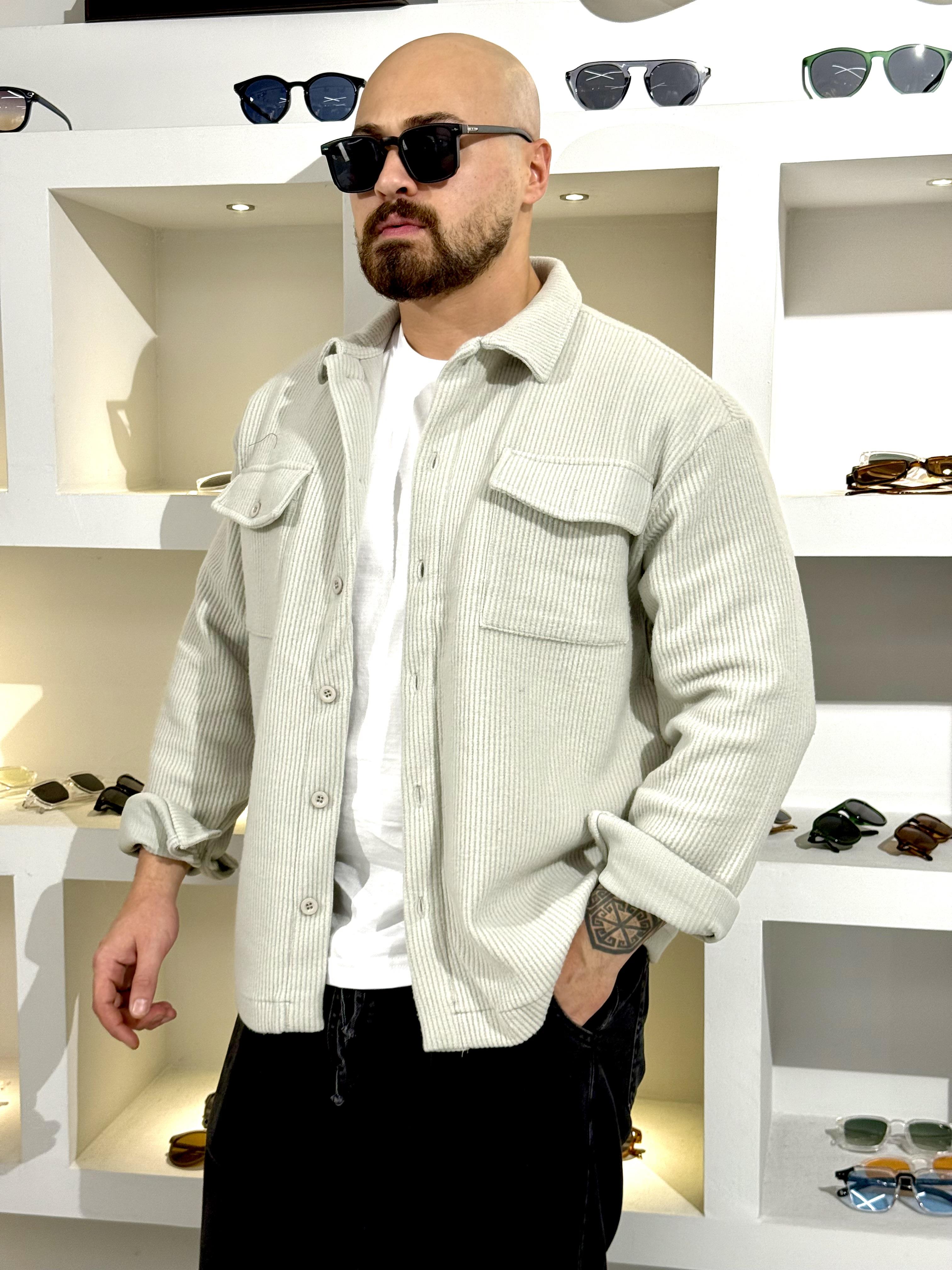 Oversize Sırtı Nakışlı Yumuşak Dokulu Gömlek (GMG54)