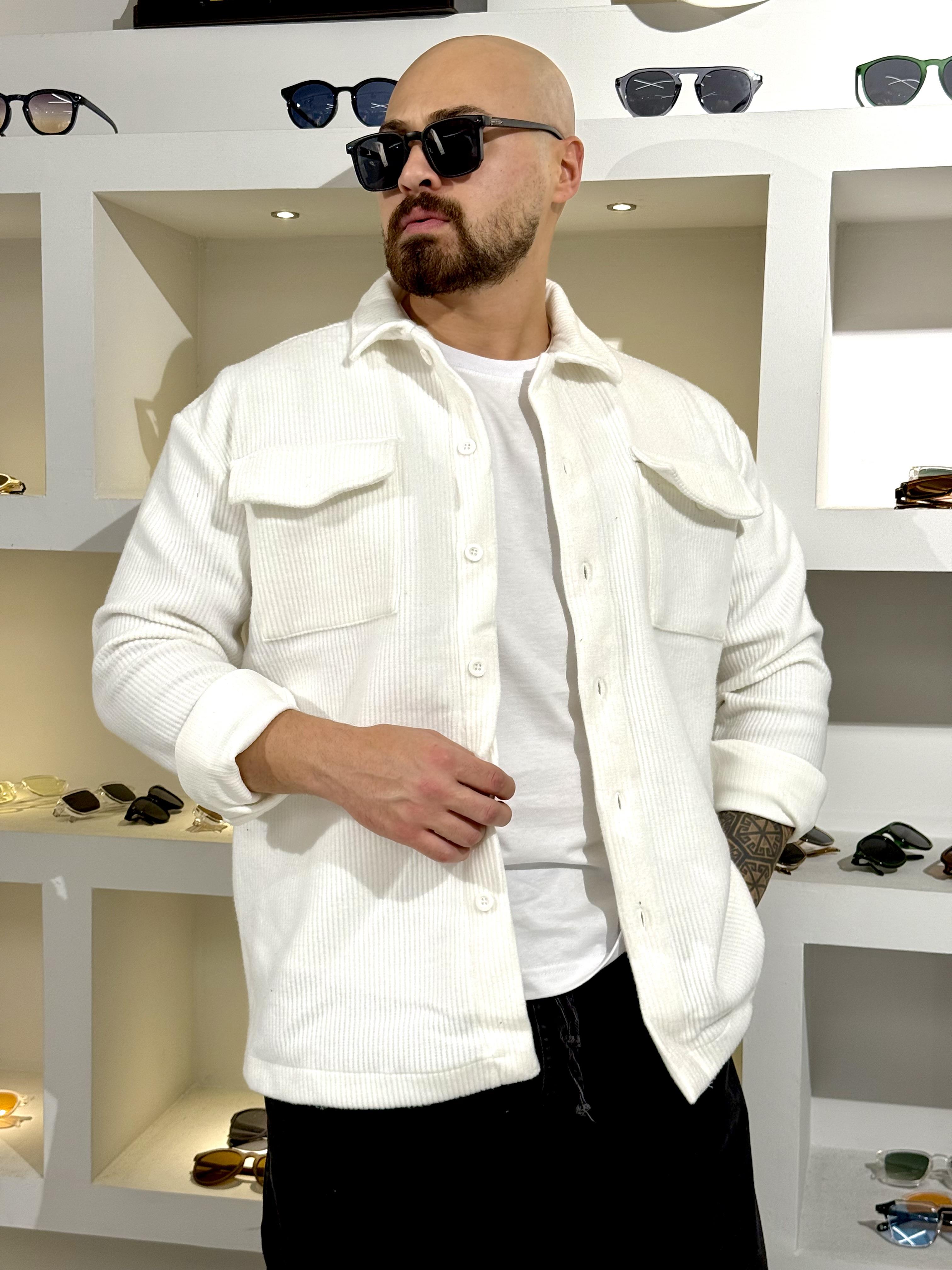 Oversize Sırtı Nakışlı Yumuşak Dokulu Gömlek (GMB54)