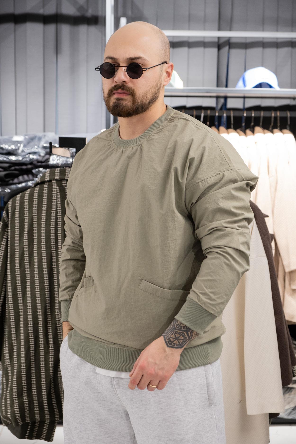 Paraşüt Kumaş Oversize Sweatshirt (K-SWTH16)