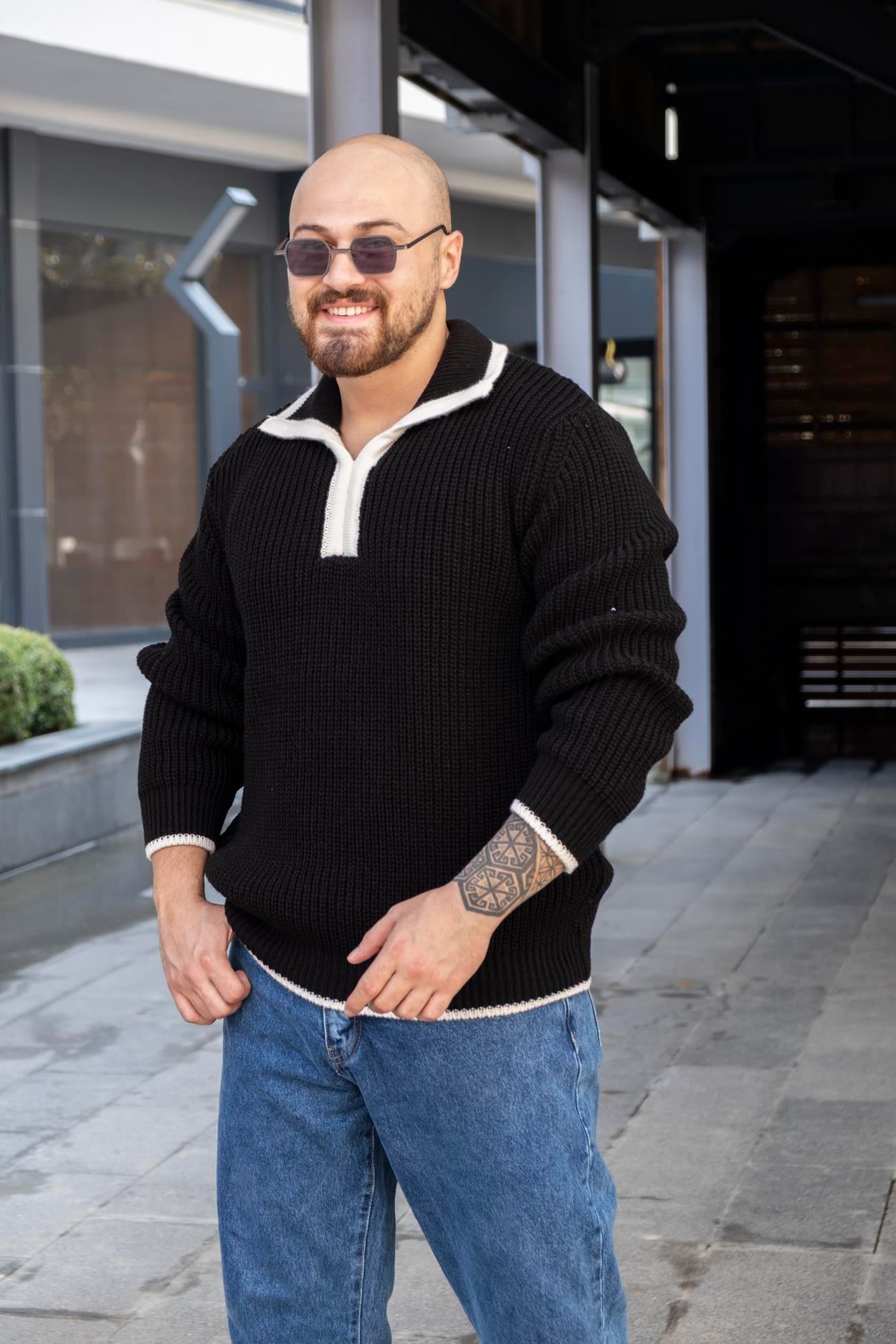 Polo Yaka Örme Kazak (SVTS23)